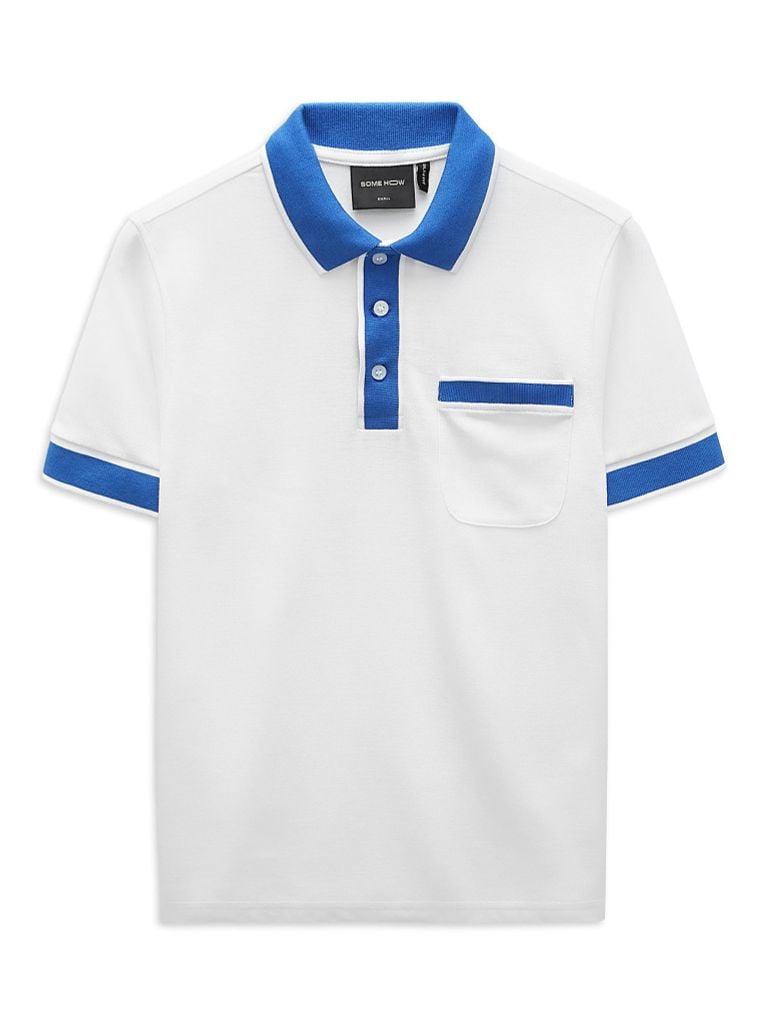  Áo Polo Blue Impress Placket 