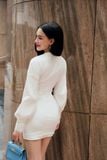Đầm Ngắn Long Sleeves Corset Form
