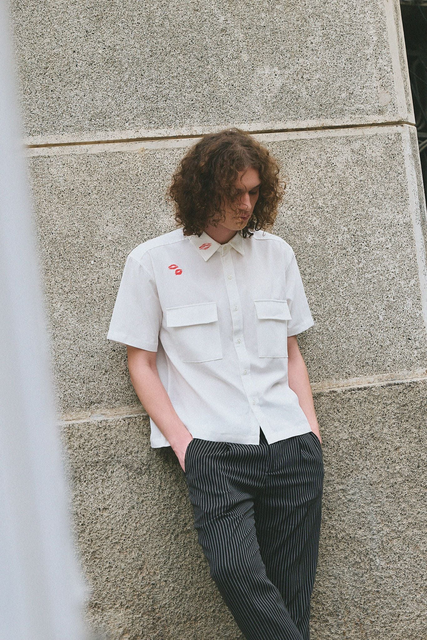 Áo Sơ Mi Boxy Snap Pocket Kisses