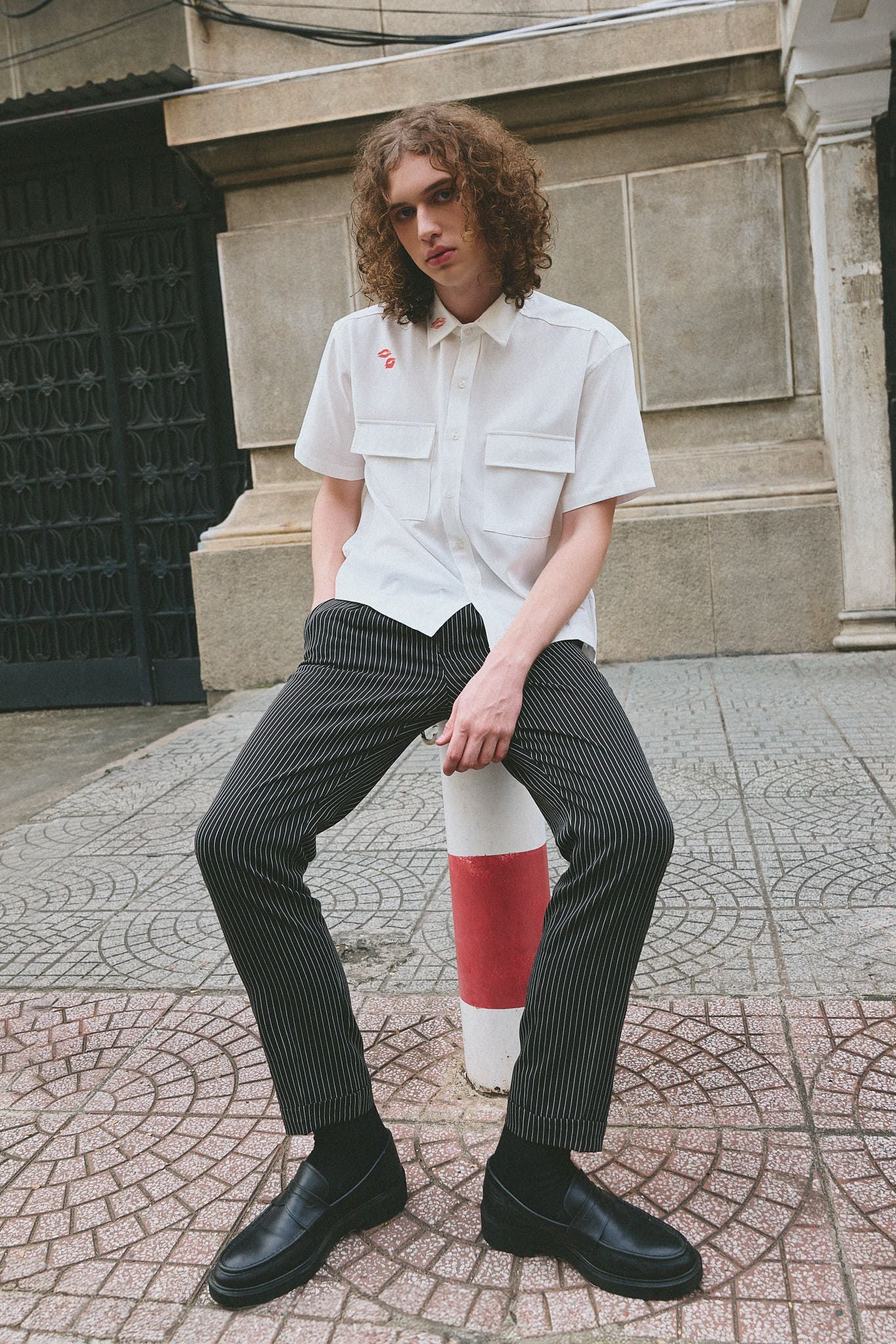 Áo Sơ Mi Boxy Snap Pocket Kisses