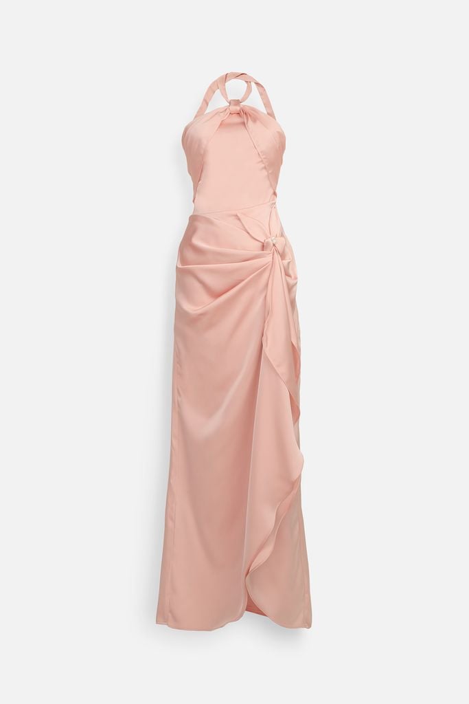  Đầm Dài Halter Split Charming 