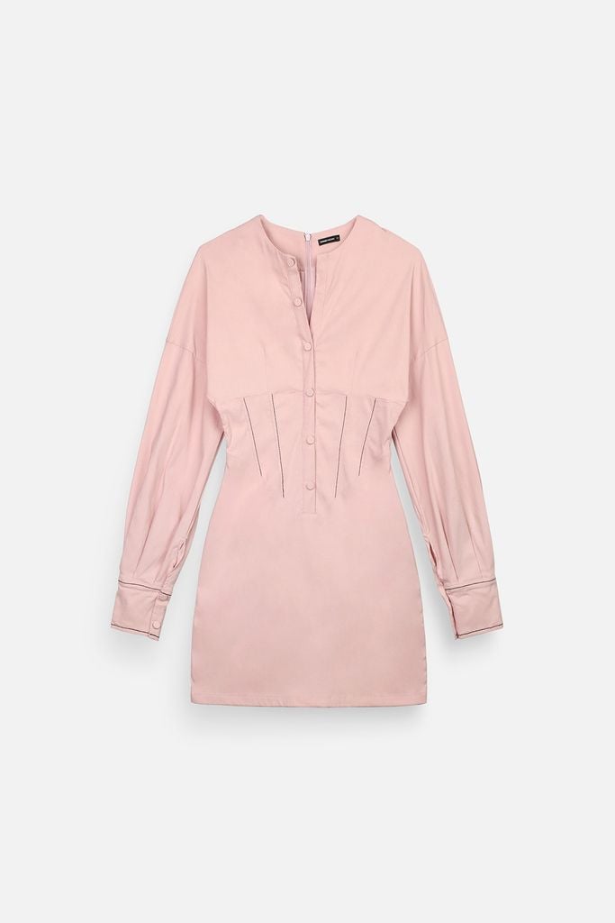  Đầm Ngắn Long Sleeves Corset Form 