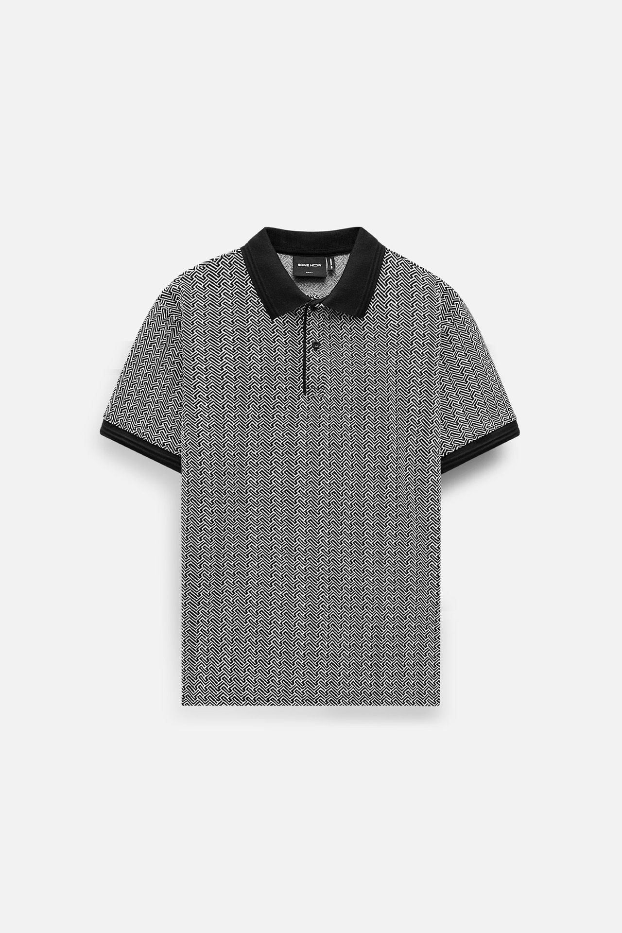  Áo Polo T Pattern Black Collar 