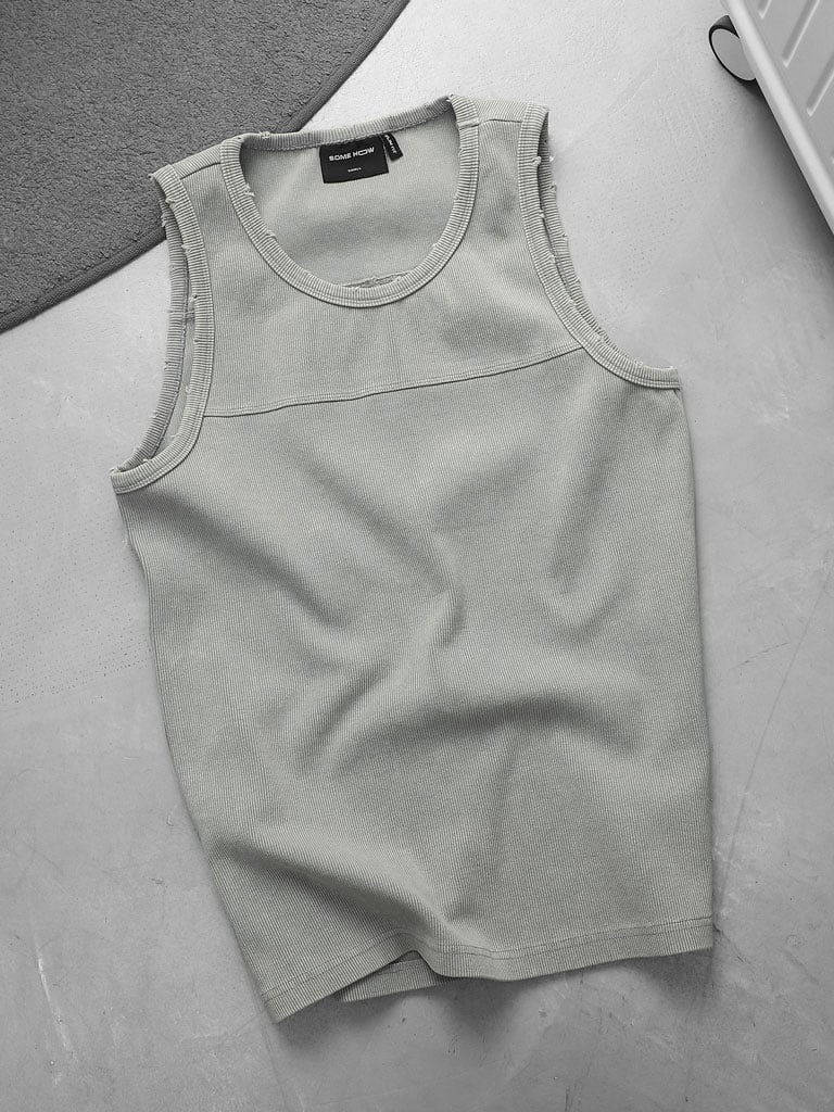 Áo Tanktop Basic Beige Gray