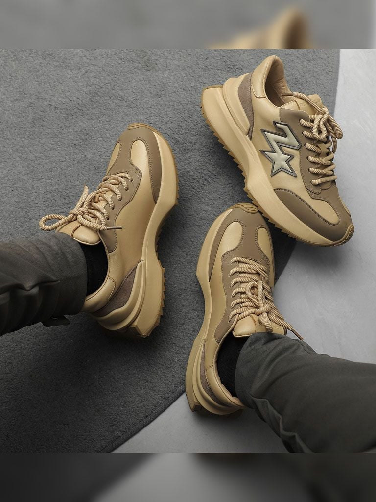 Giày Square Sole Lighting Brown