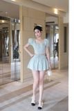 Set Pumpsleeve Top Short Skirt