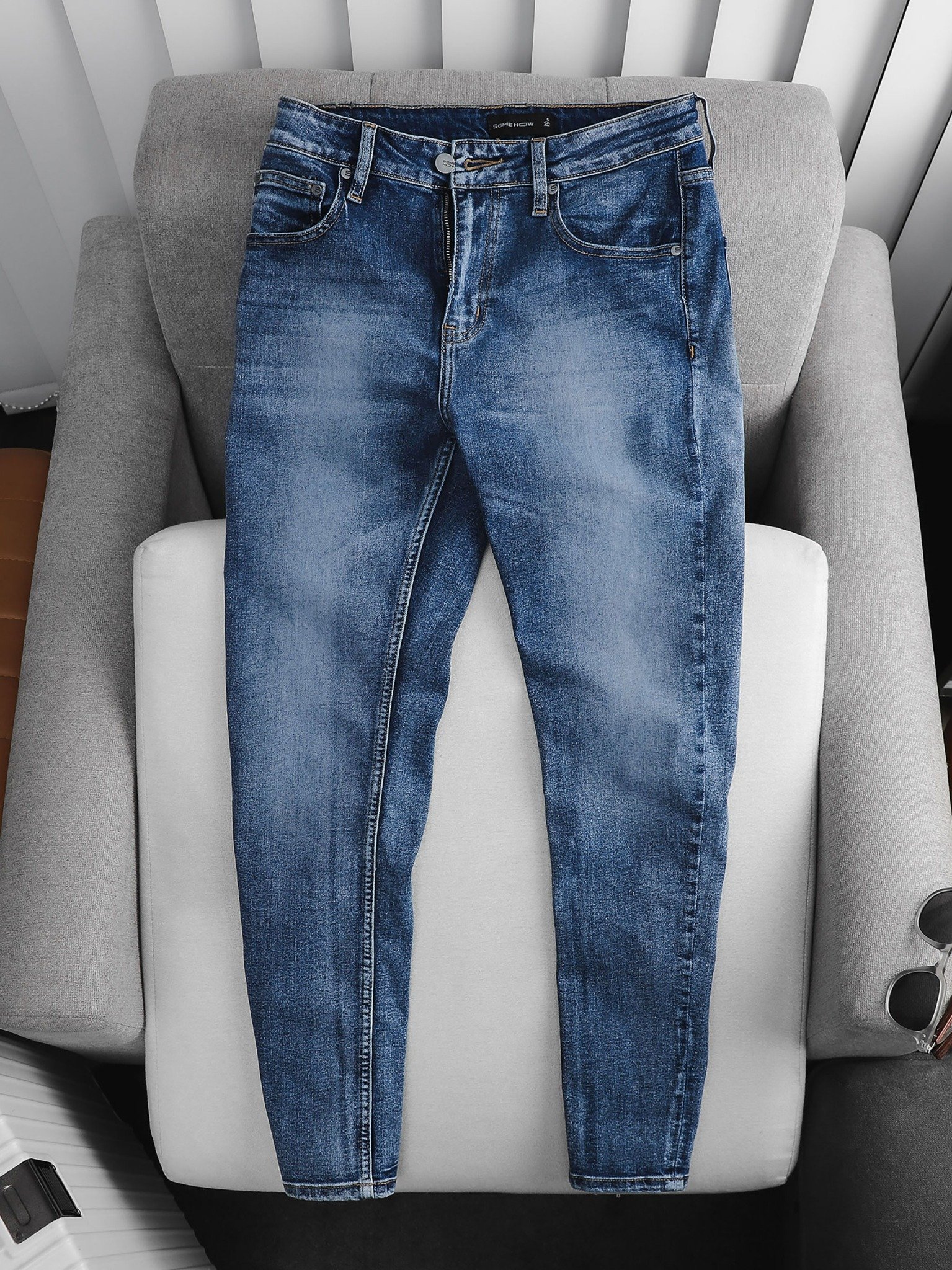 Quần Jean Skinny Blue Wash