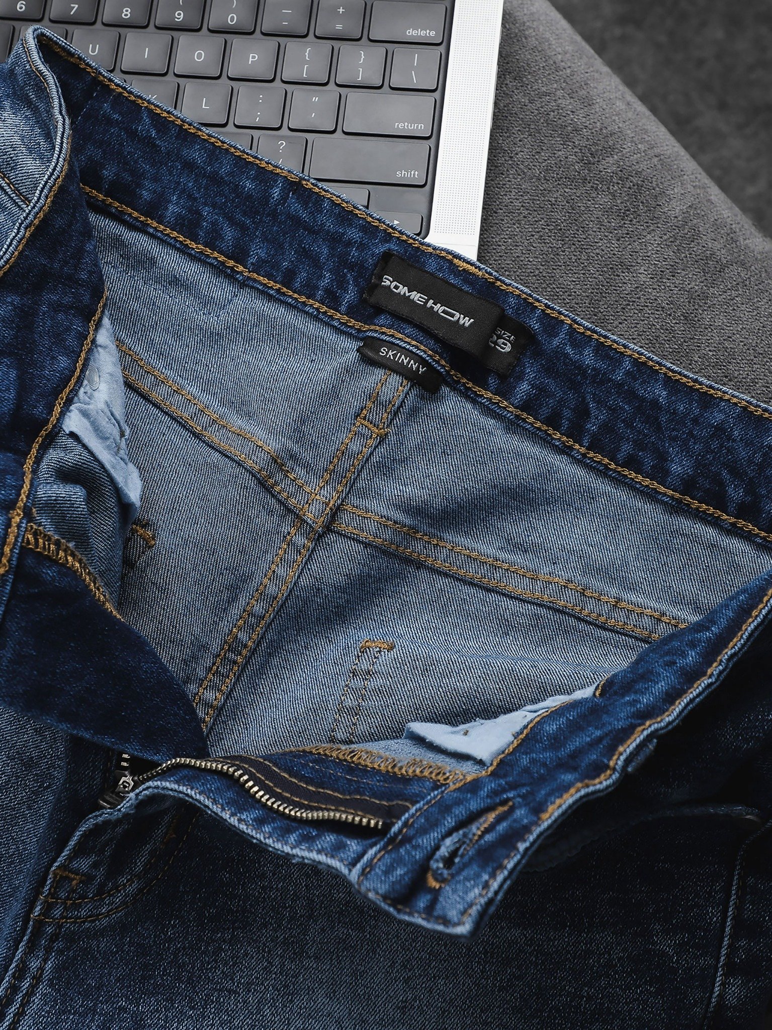 Quần Jean Skinny Blue Wash