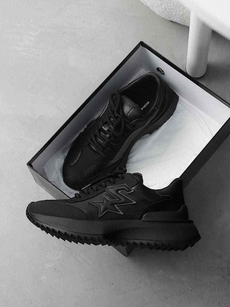 Giày Square Sole Lighting Black