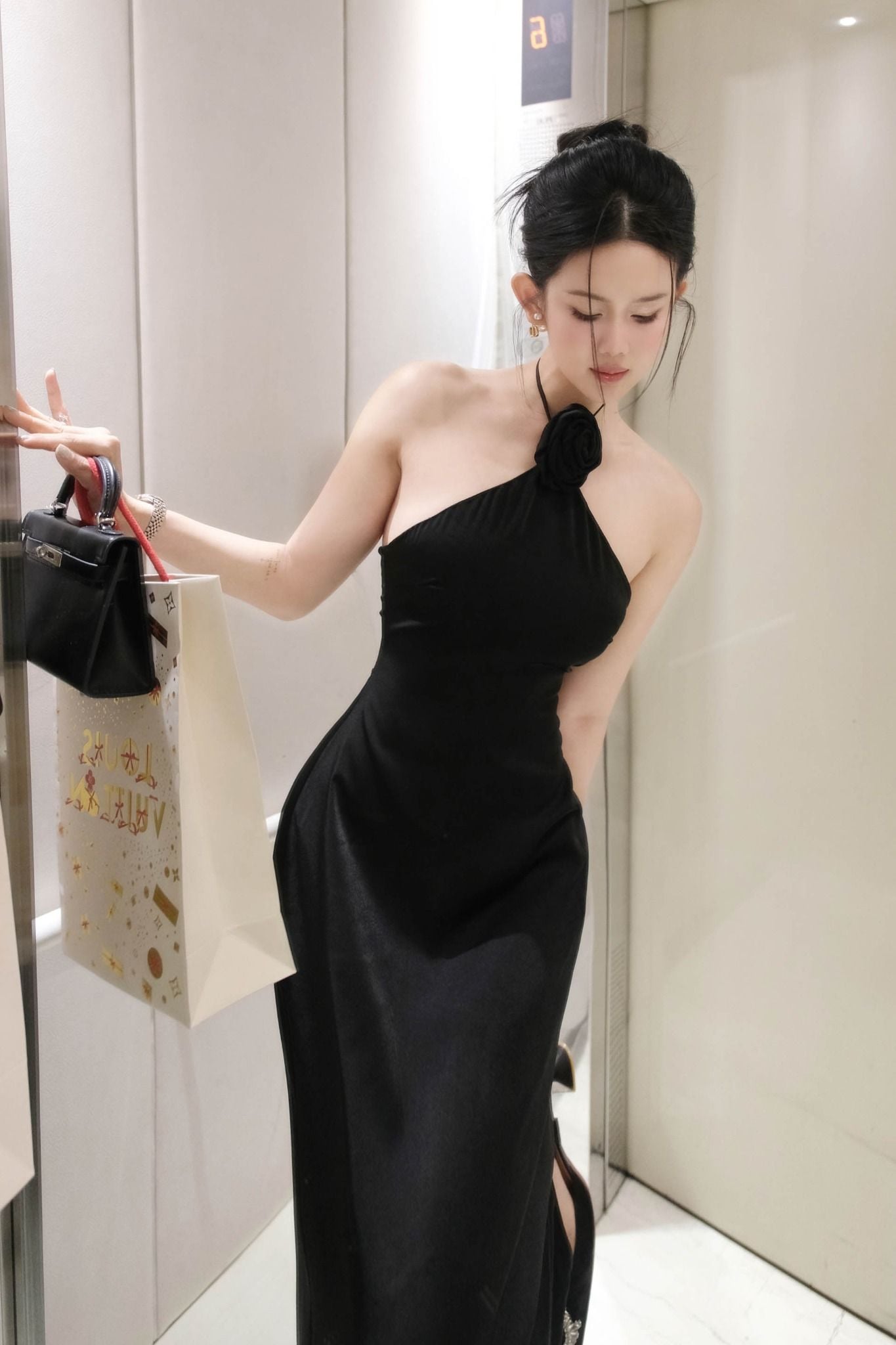 Đầm Dài Halter Latin Cord