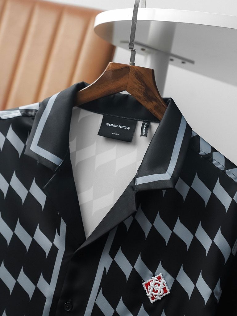 Set Shirt Short Dominos Black