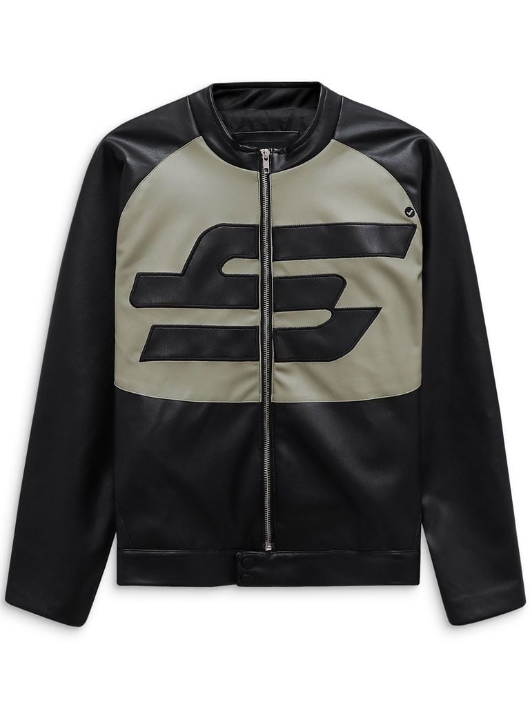  Áo Khoác Boxy Vani Black Leather 