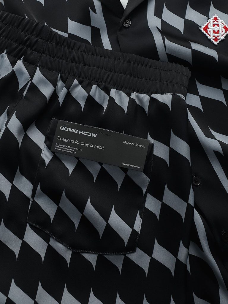 Set Shirt Short Dominos Black