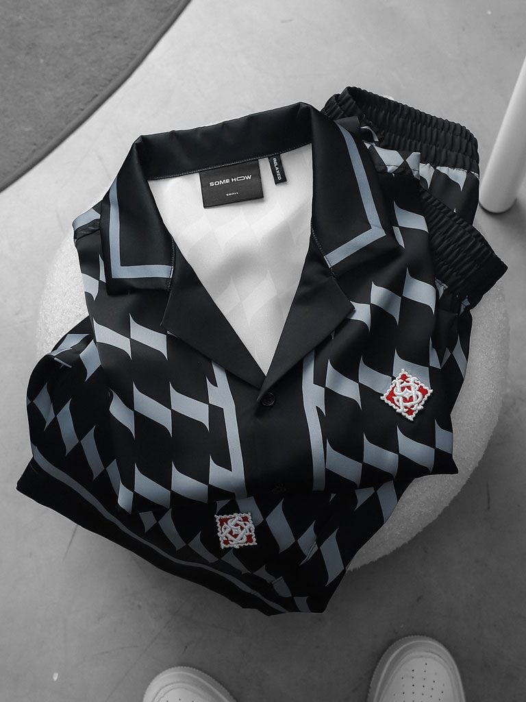 Set Shirt Short Dominos Black