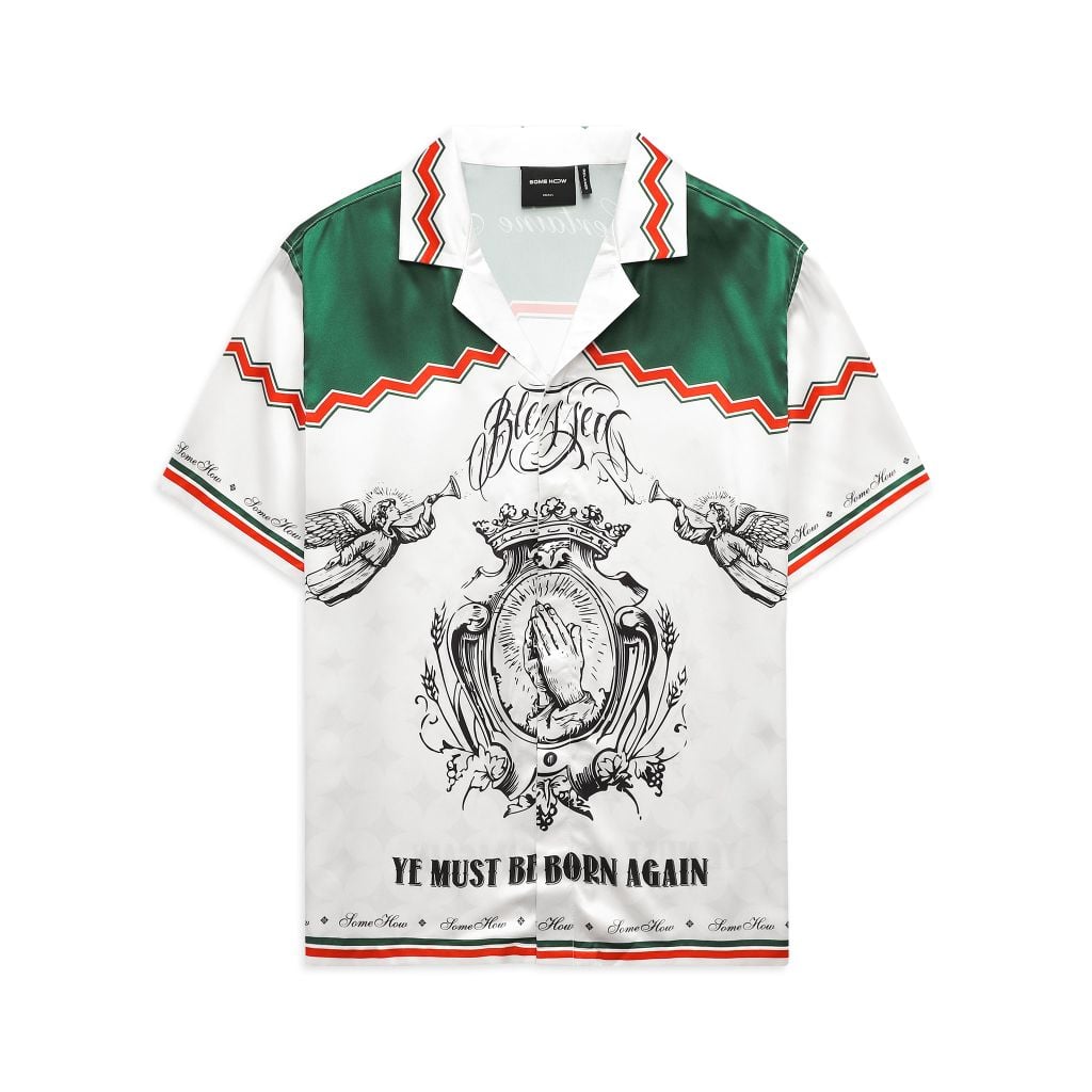  Áo Sơ Mi Cuban Green Shoulder Reborn 