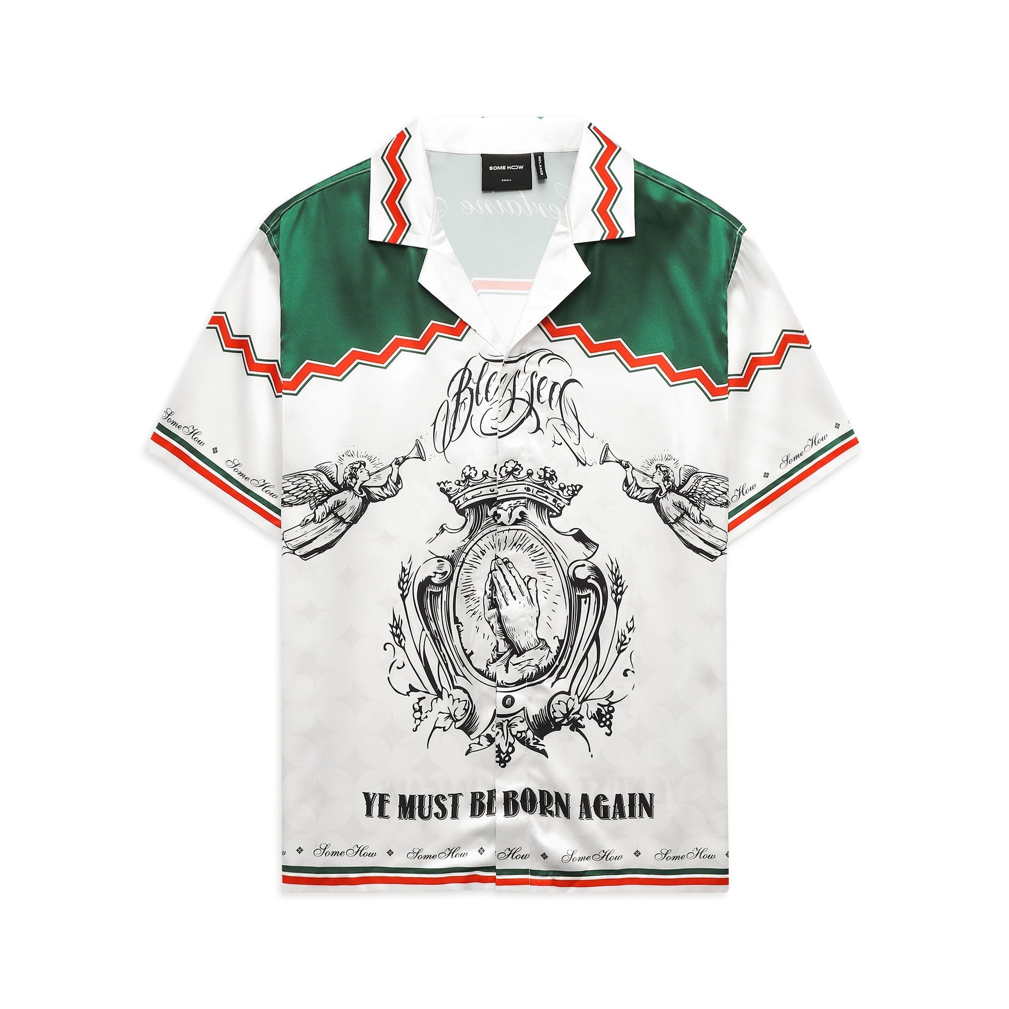  Áo Sơ Mi Cuban Green Shoulder Reborn 