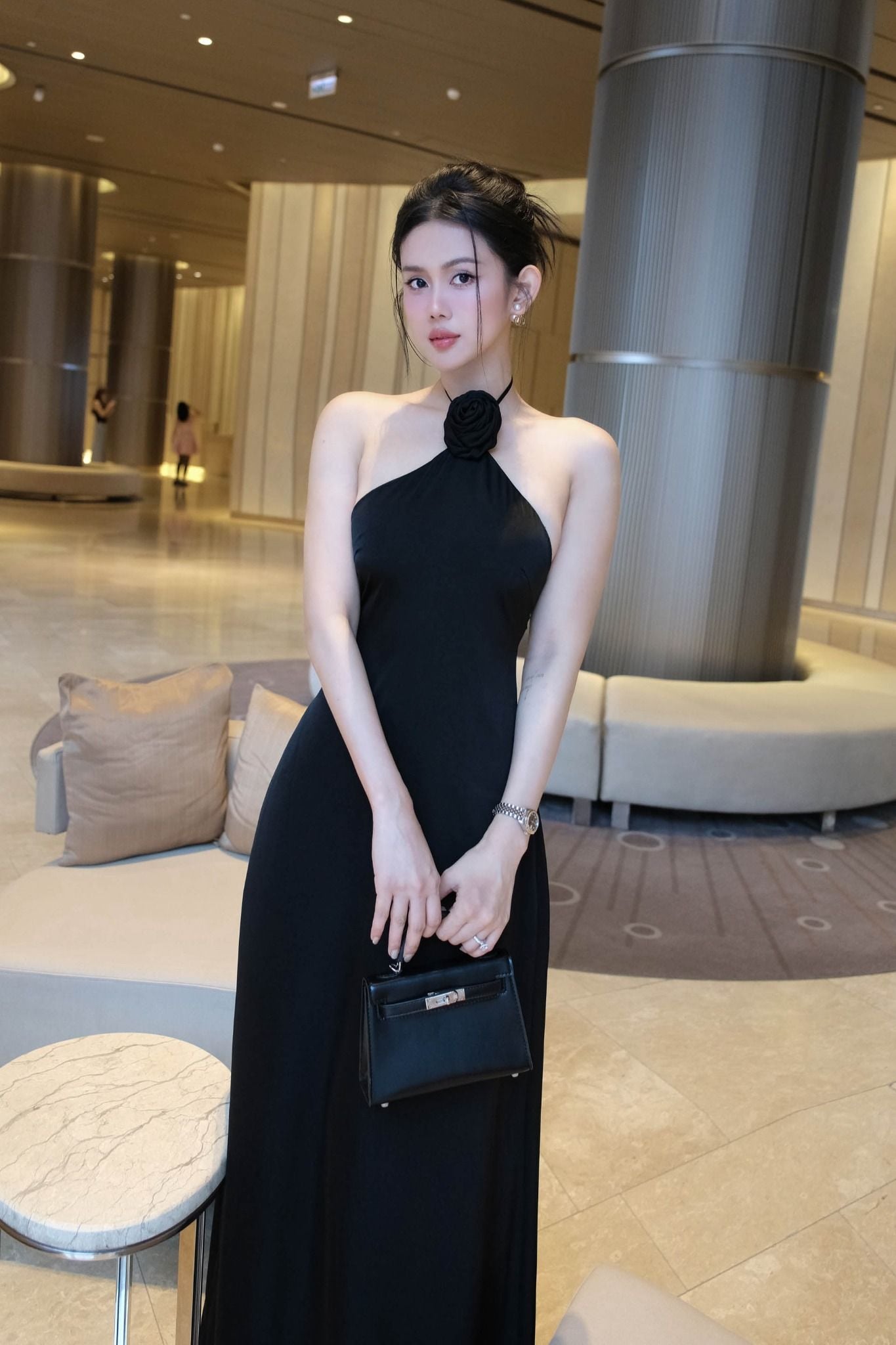 Đầm Dài Halter Latin Cord