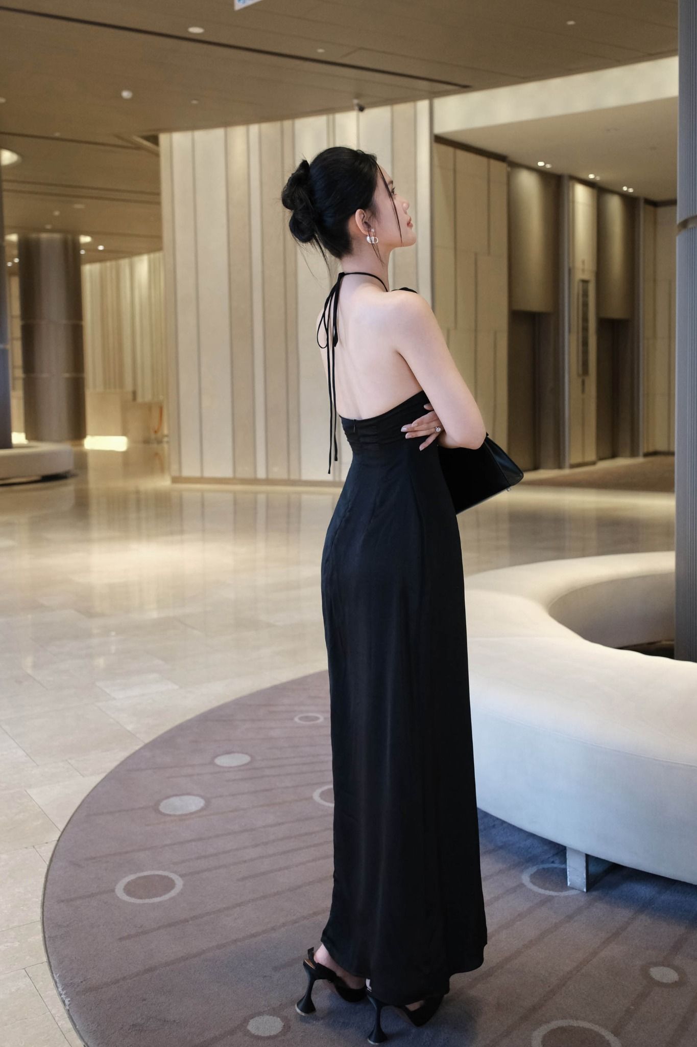 Đầm Dài Halter Latin Cord