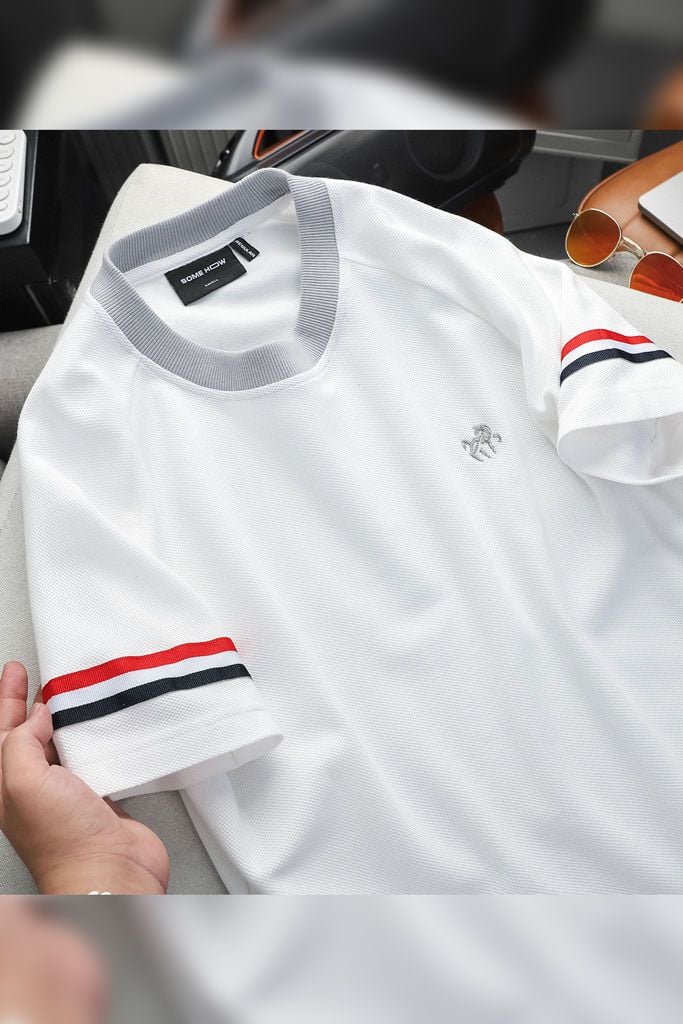 Set White T-shirt Bluered Short