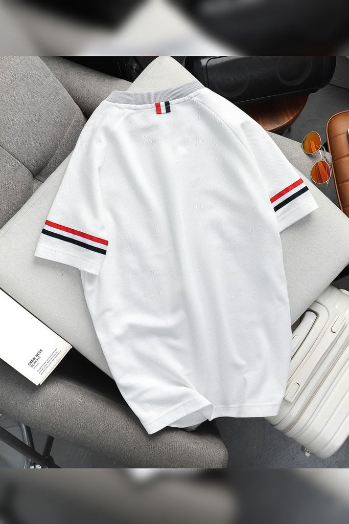 Set White T-shirt Bluered Short