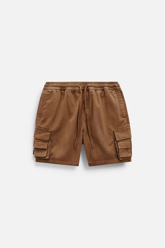  Quần Short Cargo Khaki Basic 