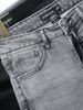 Quần Jean Slim Fit Ripped Ziczac Gray