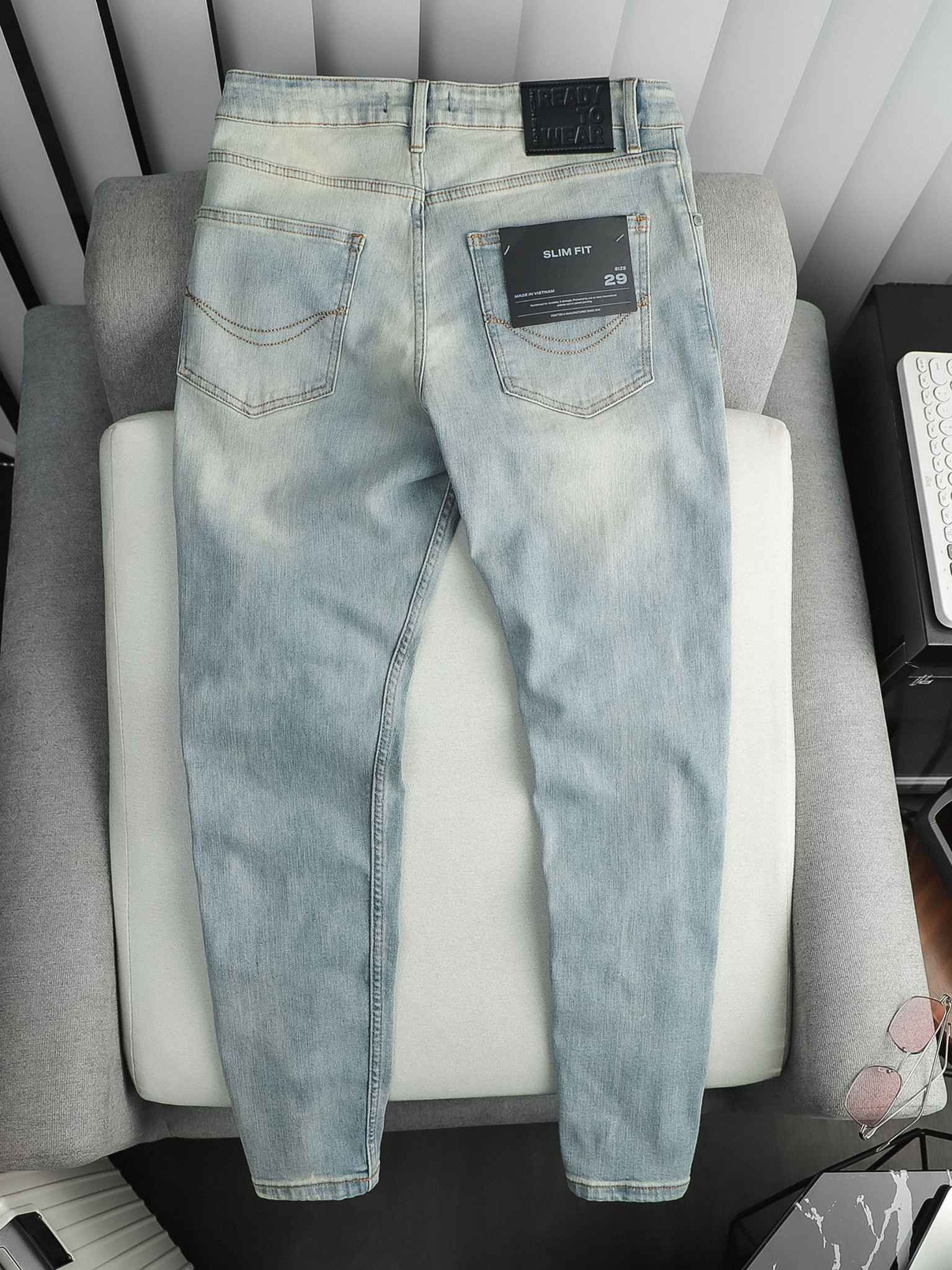 Quần Jean Slim Basic Light Blue