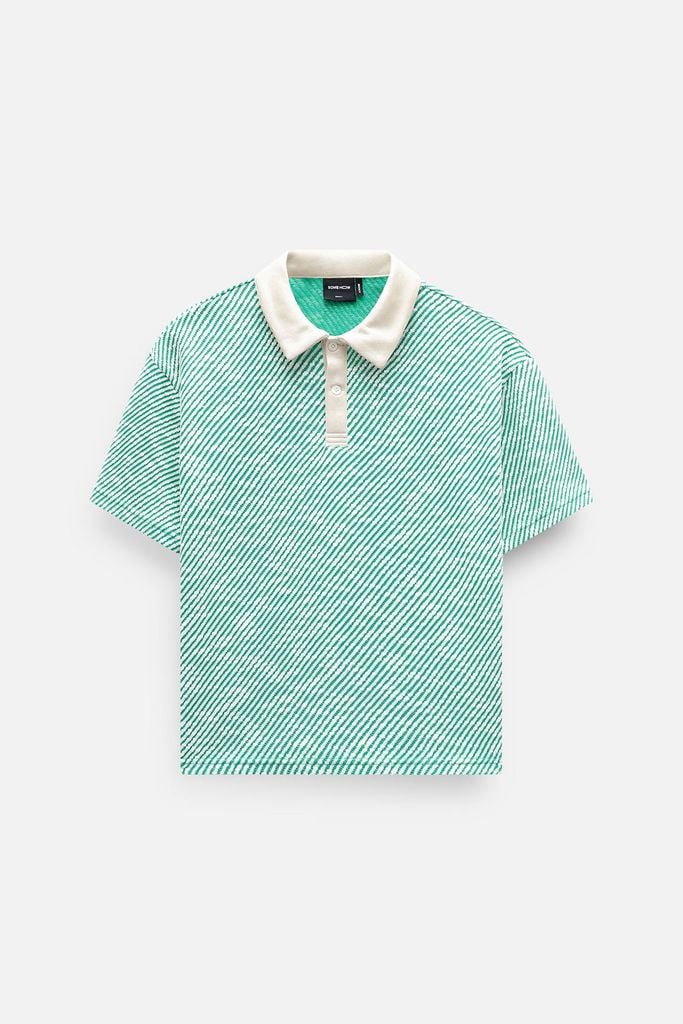  Áo Polo Boxy Diagline Colors 