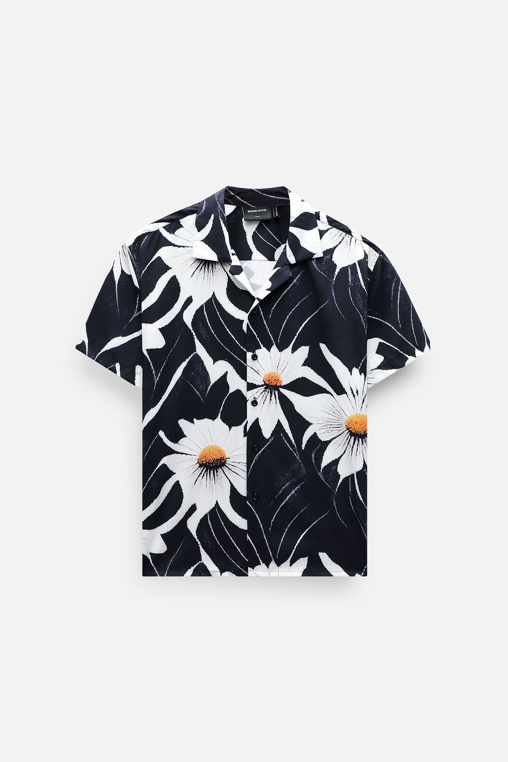 Áo Sơ Mi Cuban Black Flower