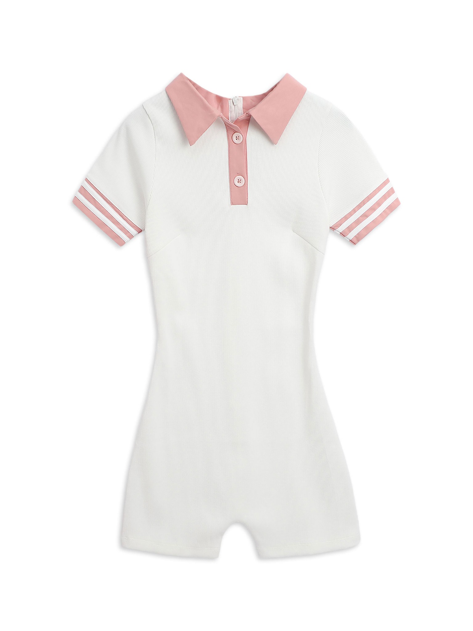 Jumpsuit Polo Phối Sọc