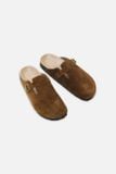 Dép Suede Clogs Mules Brown