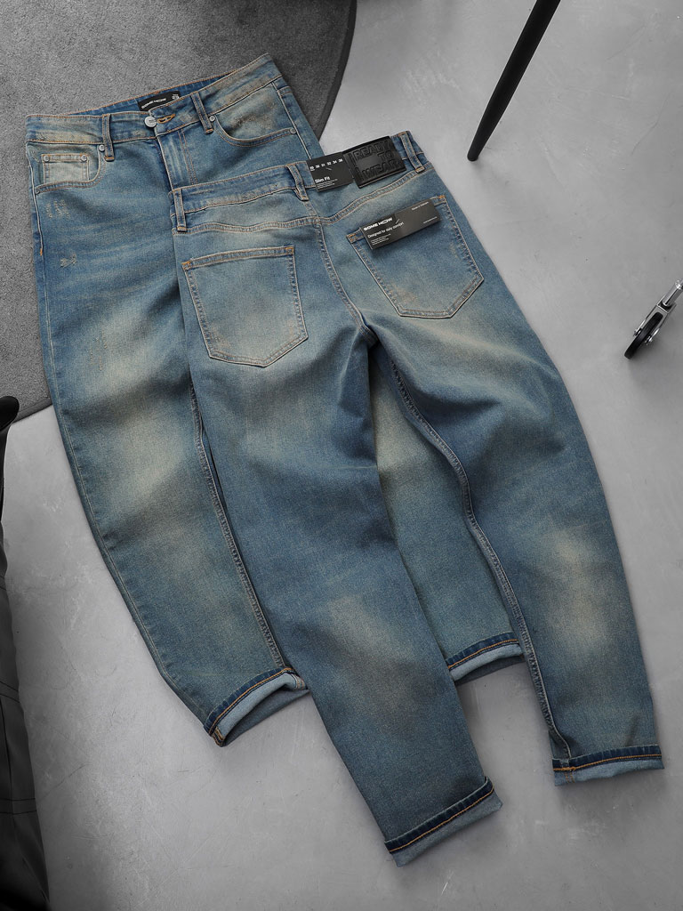 Quần Jean Slim Yellowish Minidetails BTW