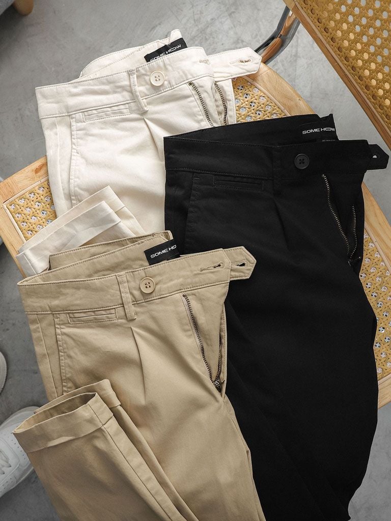 Quần Kaki Vback Black Beige