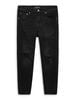 Quần Jean Skinny Word Details Black