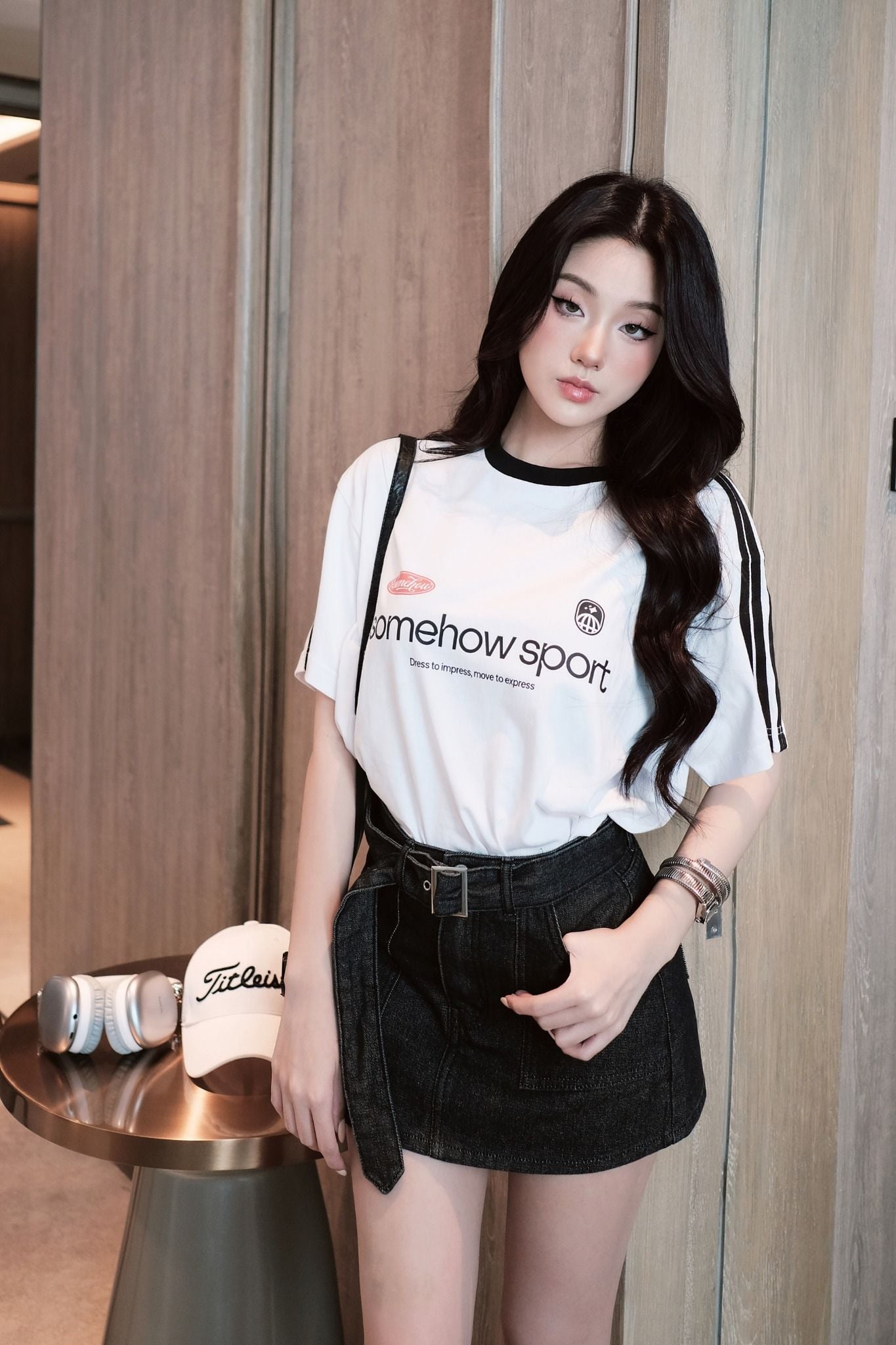 Chân Váy Ngắn Denim Thick Belt