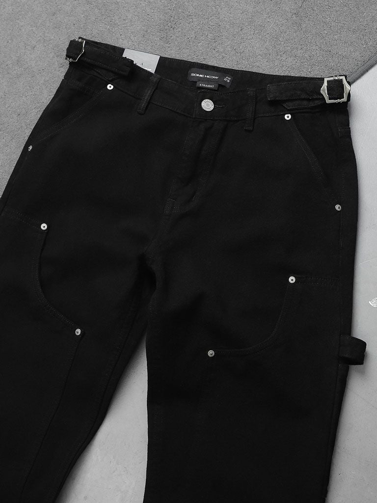 Quần Jean Straight Frontab Black Cream Camplife
