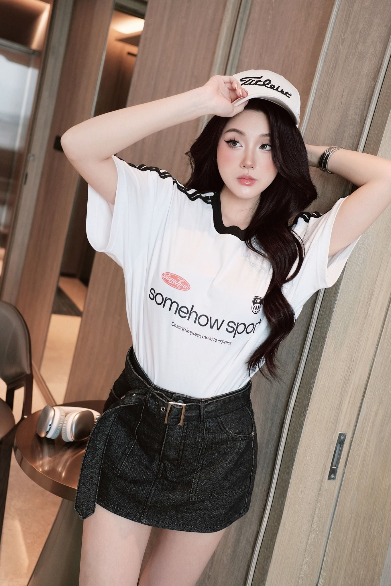 Chân Váy Ngắn Denim Thick Belt