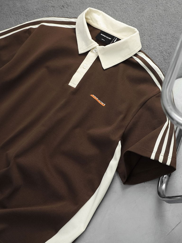 Set Polo Short Creamline Brownies 360GSM