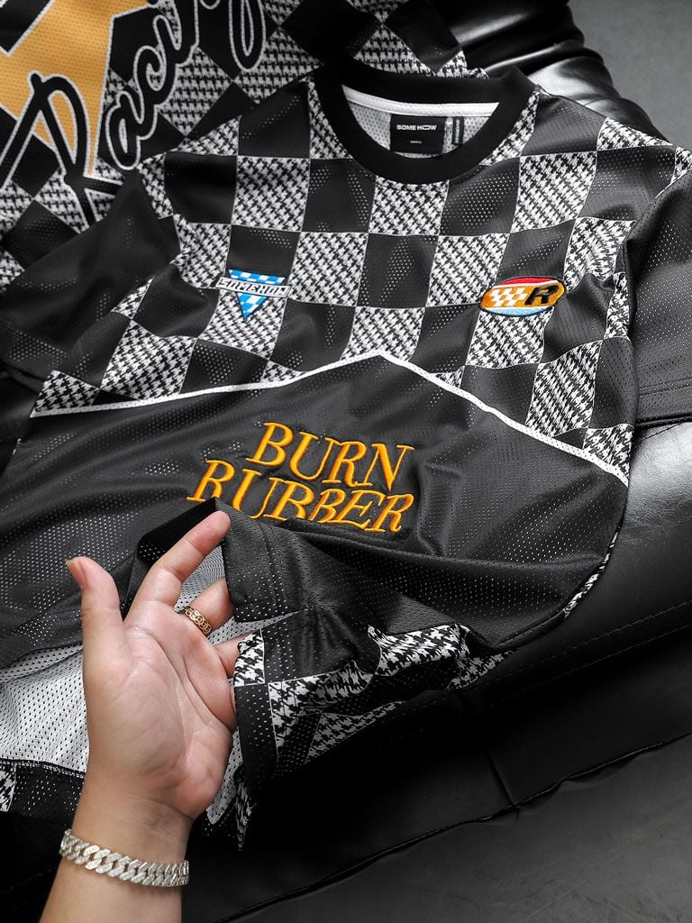 Áo Thun Racing Burn Rubber Black
