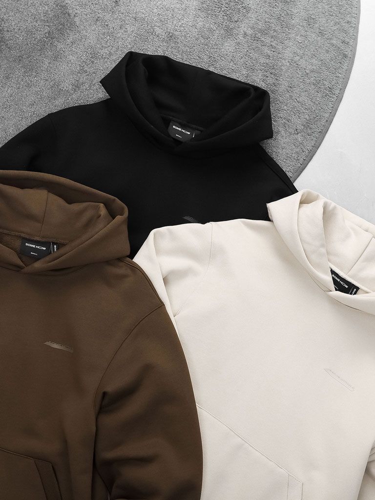 Áo Hoodie Boxy Plain Basic Holi