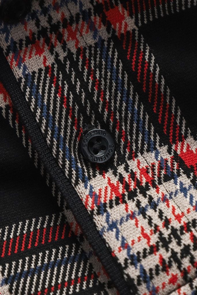 Áo Polo Black Red Checked Mix