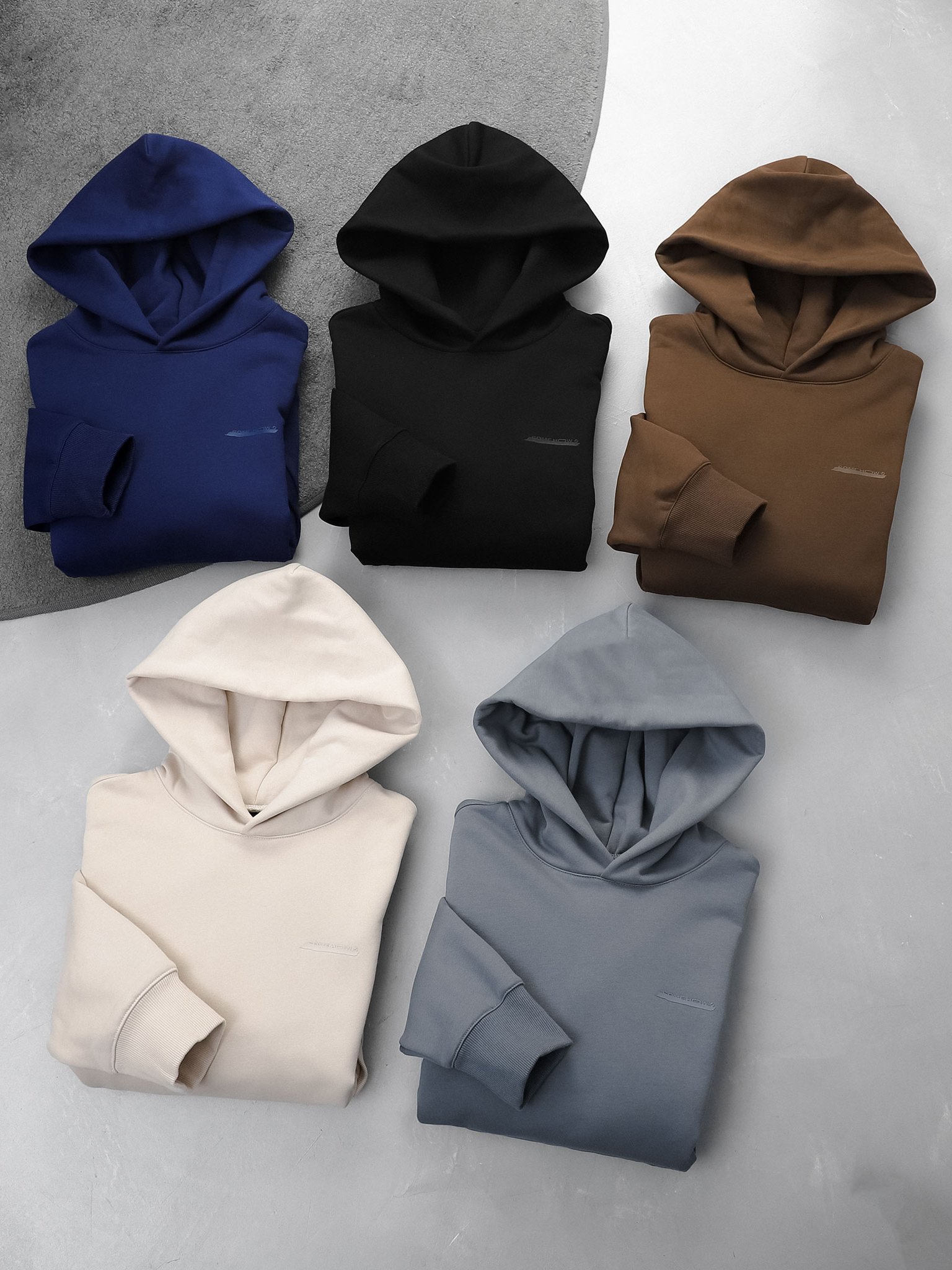 Áo Hoodie Boxy Plain Basic Holi