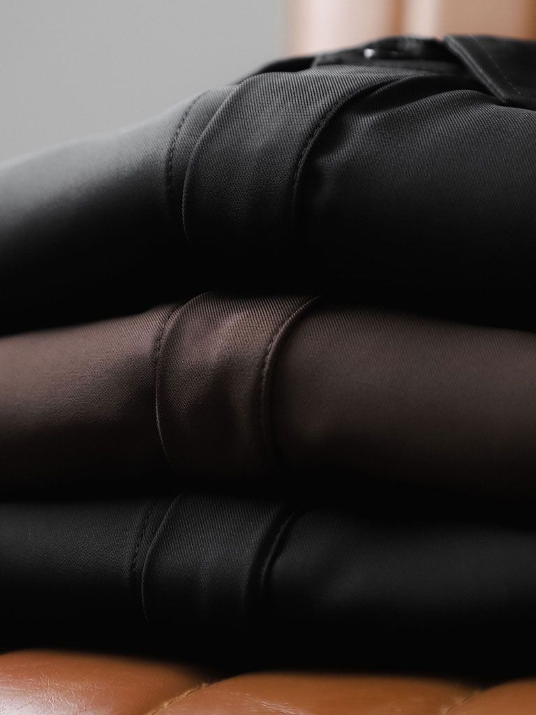 Áo Sơ Mi Back Thickline Black Brown BTW