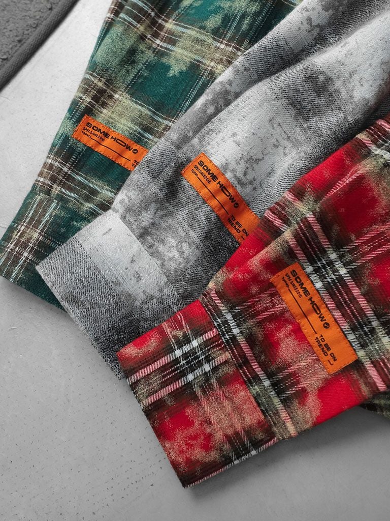 Áo Sơ Mi Checked Flan Orange Label