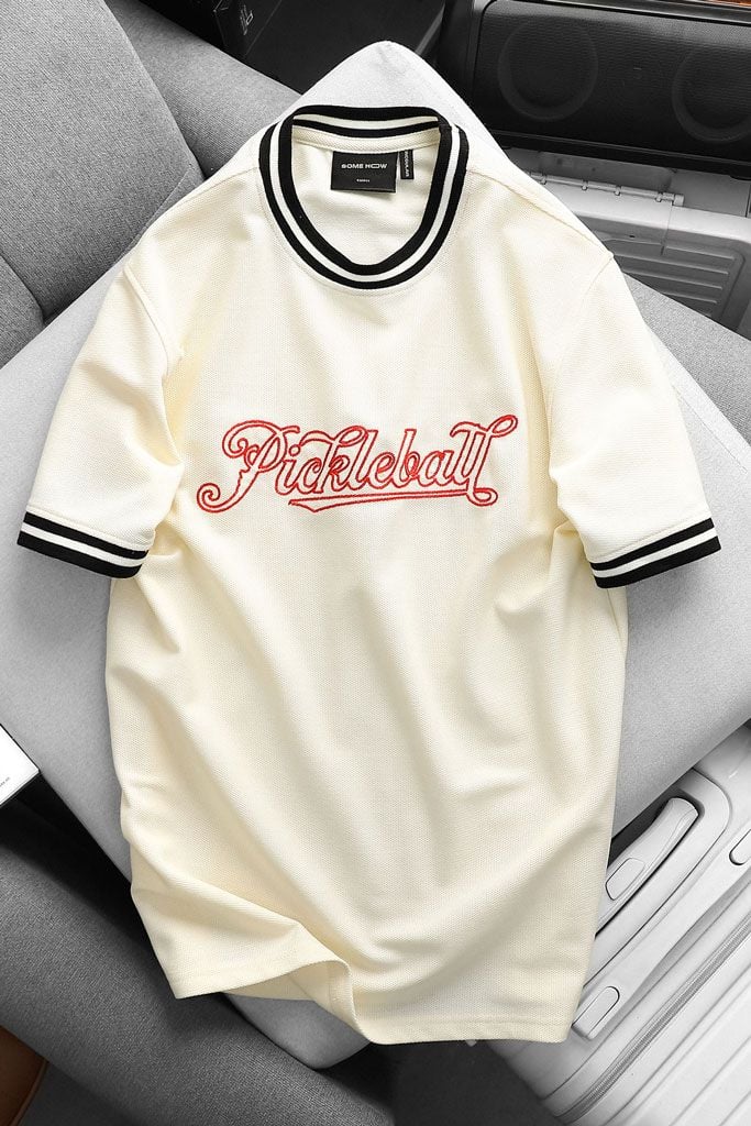 Set T-shirt Beige Short Pickleball