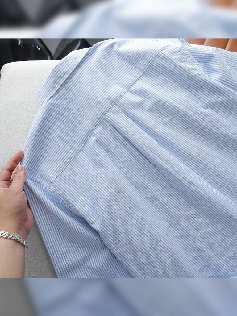 Áo Sơ Mi Upper White Blue Stripes
