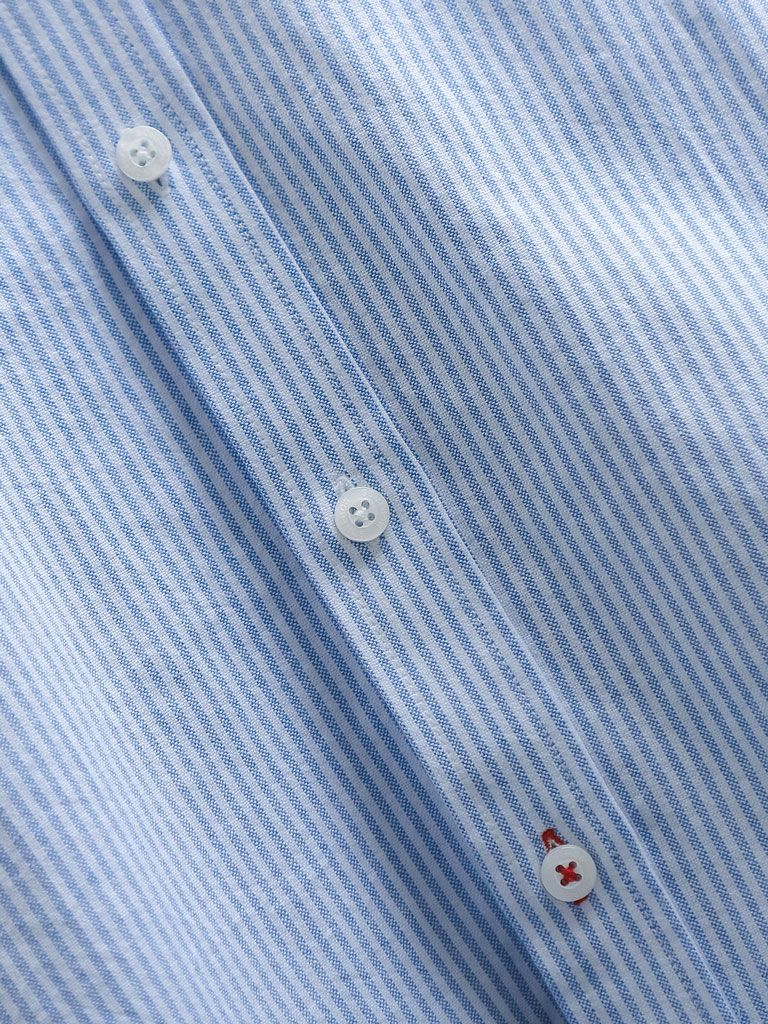 Áo Sơ Mi Upper White Blue Stripes