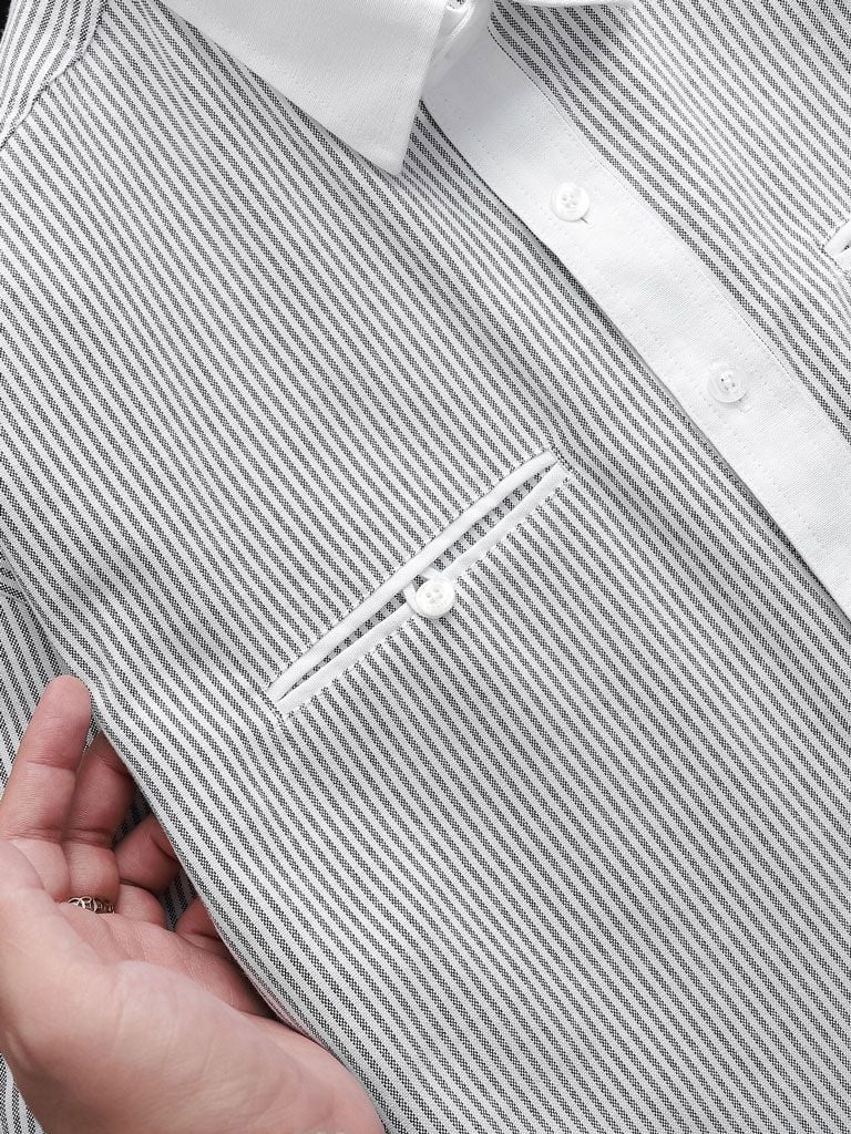 Áo Sơ Mi Boxy Stripes Hidden