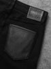 Quần Jean Skinny Leather Back Pocket Black