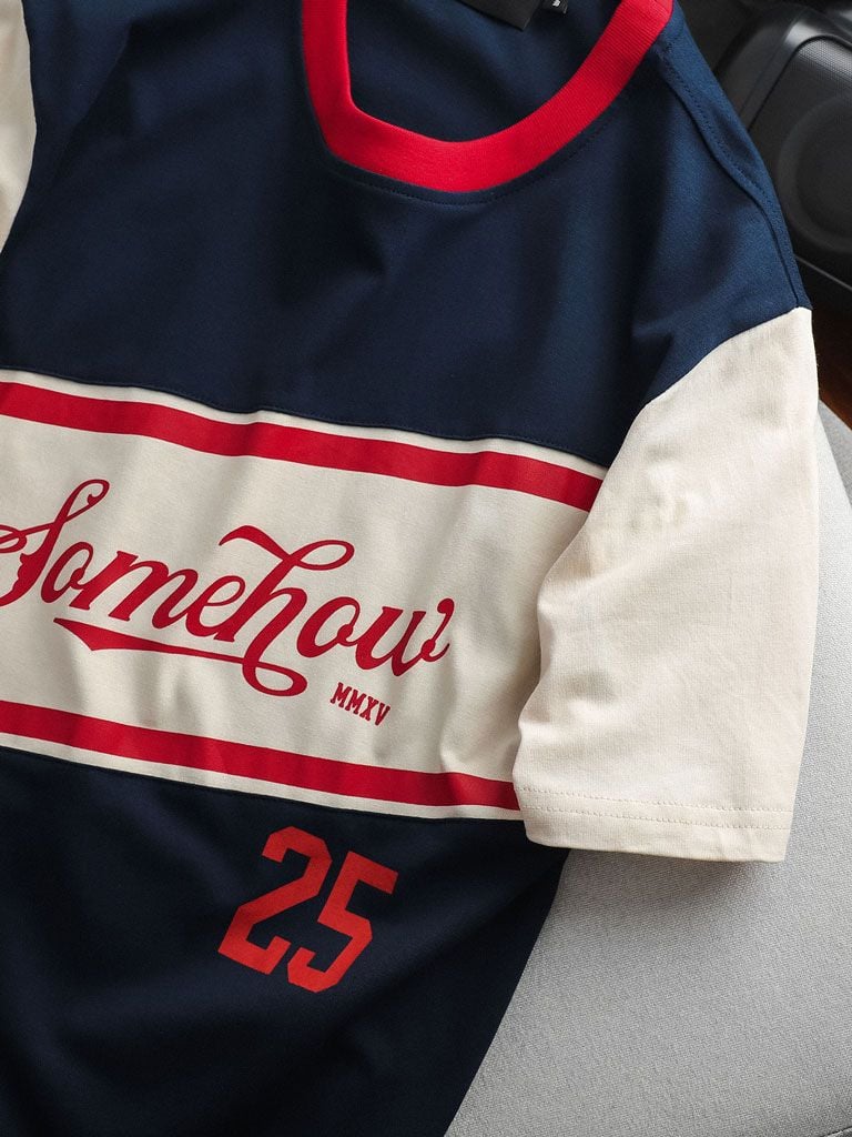 Áo Thun Diag Beige Land Blue